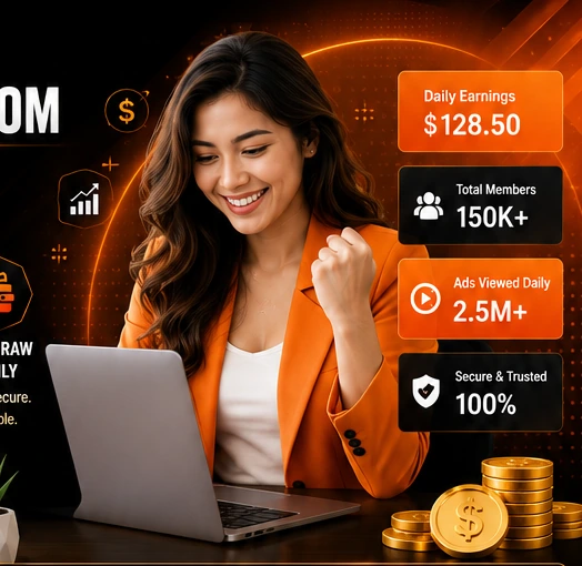 Woman using a laptop and celebrating her progress