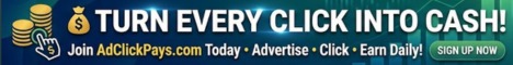 AdClickPays 468 by 60 promotional banner