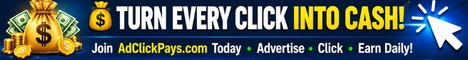AdClickPays 468 by 60 advertising banner